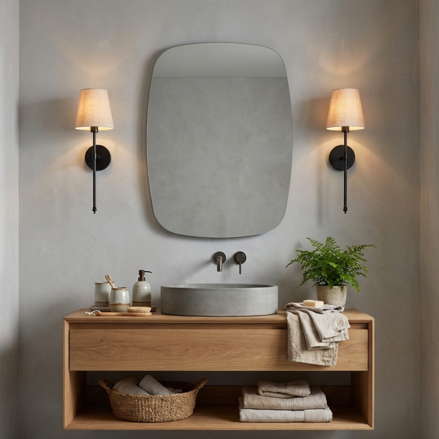 Bengt Wireless Sand Wall Lights (Set of 2)