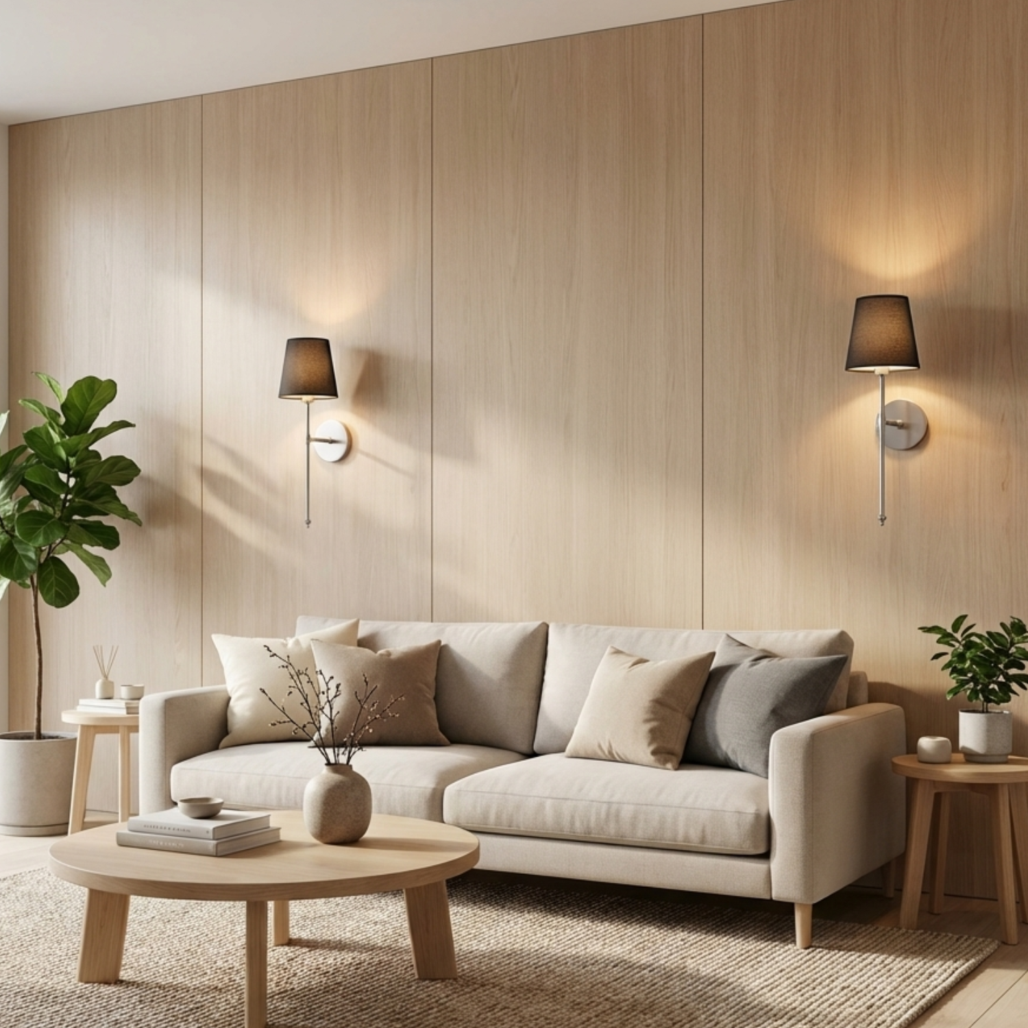 Johan Wireless Dark Wall Lights (Set of 2)